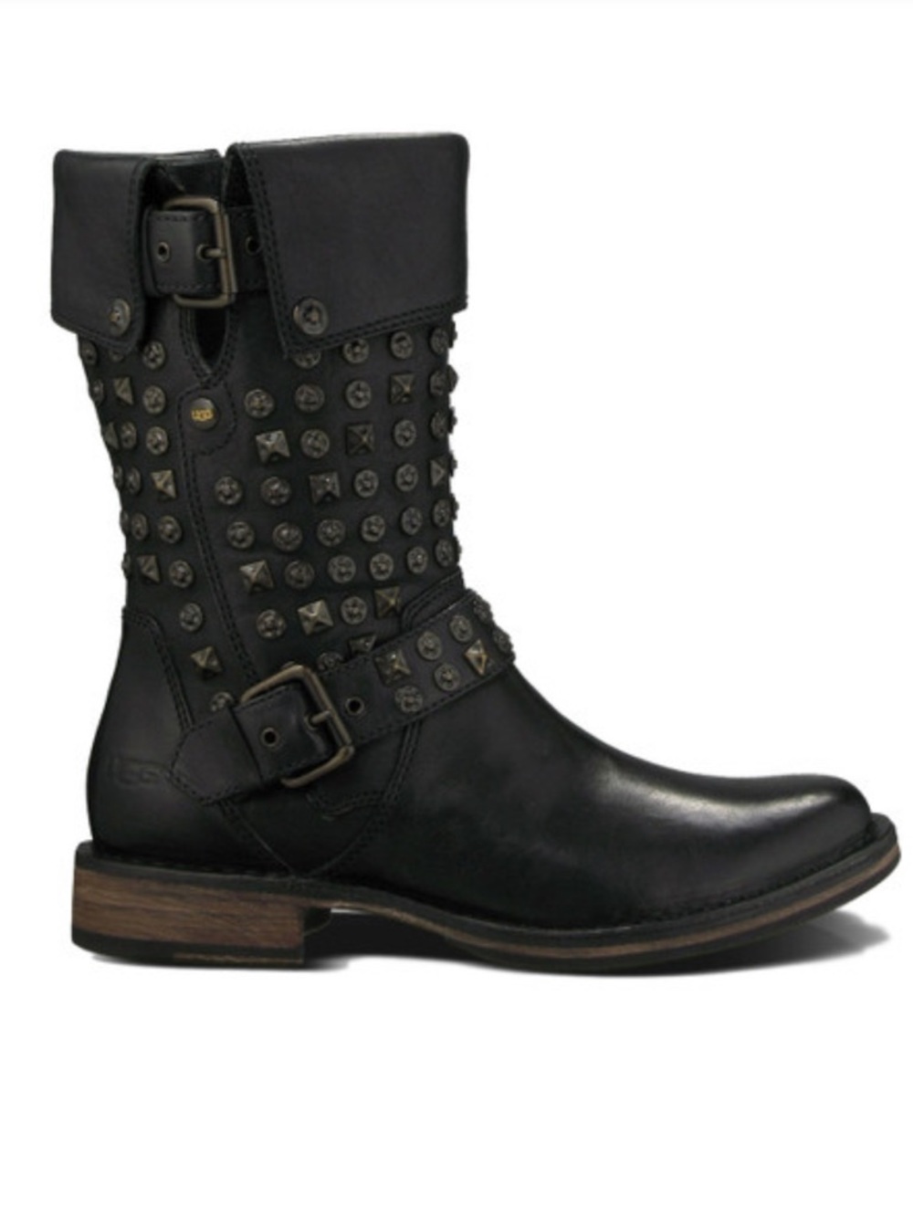UGG Conor Studs Boot in Black Leather | 6 NWOB